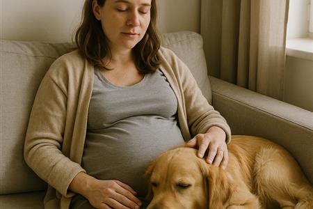 懷孕時和狗狗一起等候、說故事直到見面的那一天