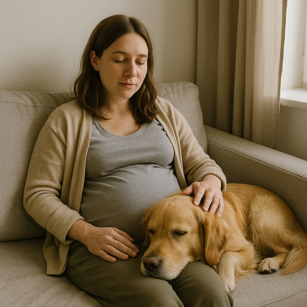 懷孕時和狗狗一起等候、說故事直到見面的那一天