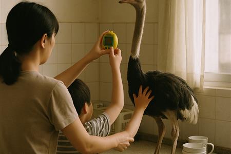 在兒童遊樂場裡，『你快摸』反覆成為某種儀式的日常場景