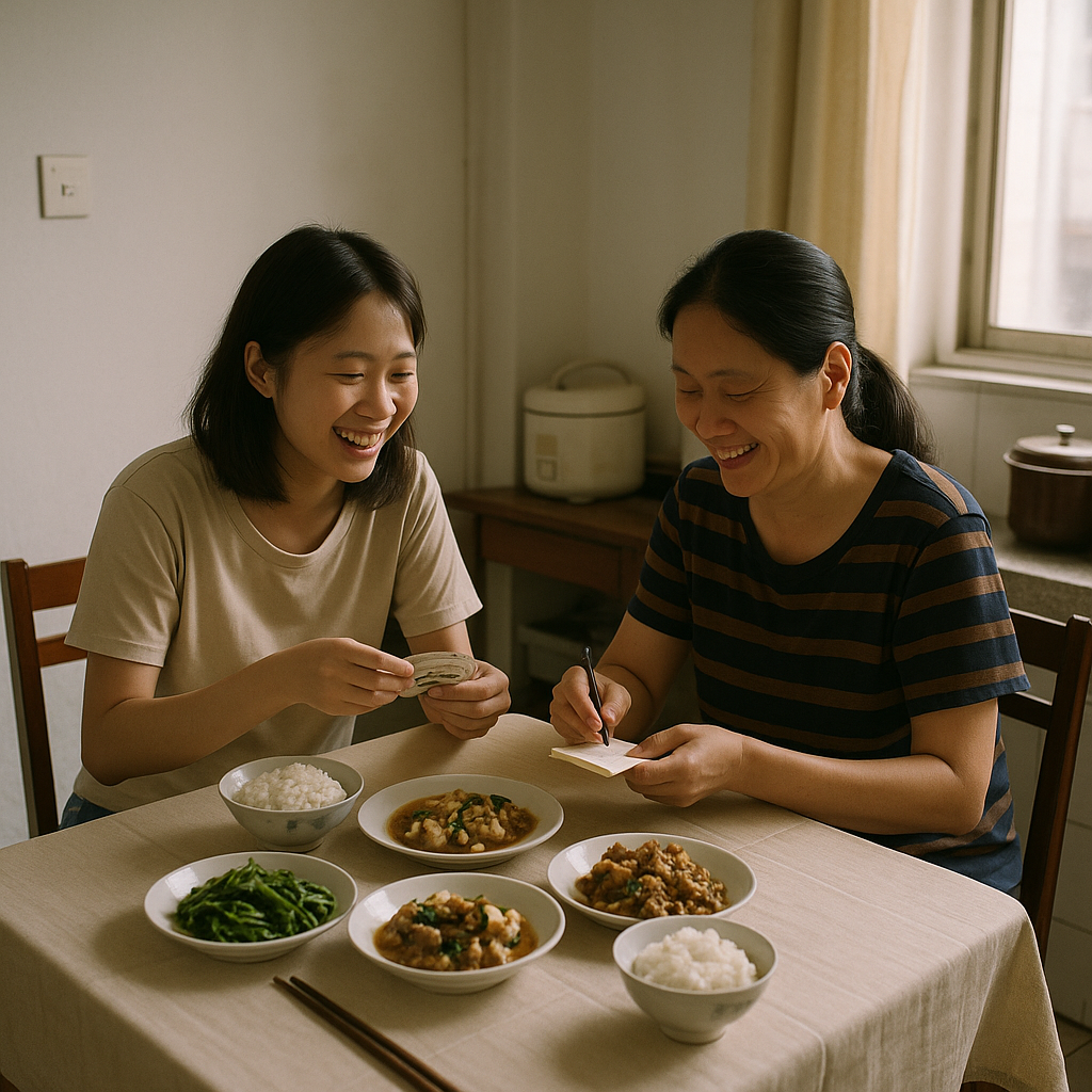 她們用幾十塊錢拼湊一桌飯菜，笑裏藏着驕傲和倚靠日常儀式感